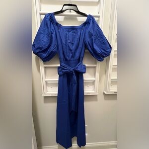 Lilly Pulitzer Shawnlee elbow sleeve midi dress lined with belt